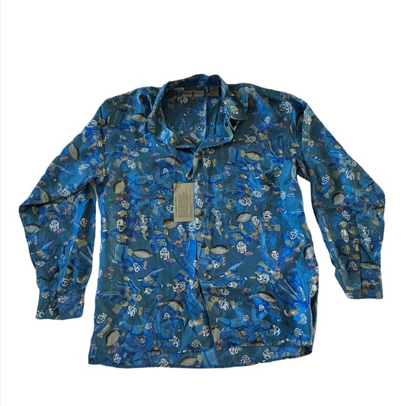 Robert Stock Other - Robert Stock NWOT Silk Football shirt